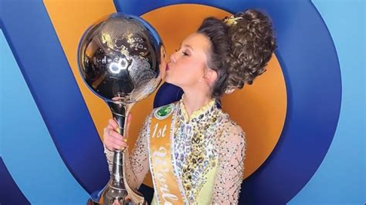 Katelyn Rose Downey with her dance trophy