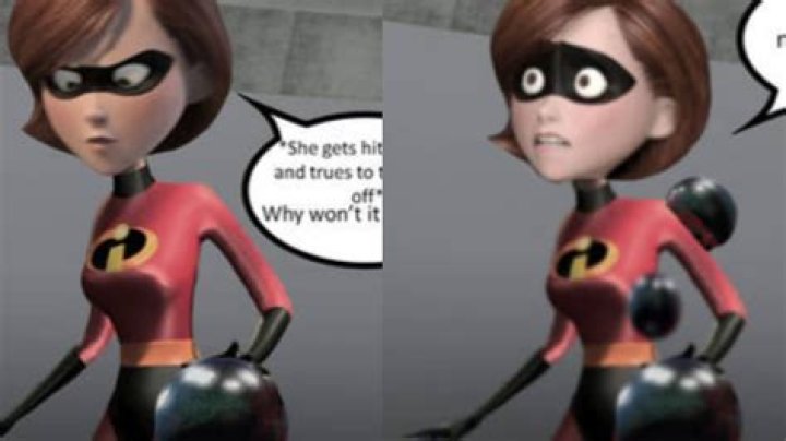 What is elastigirl saying on the plane?